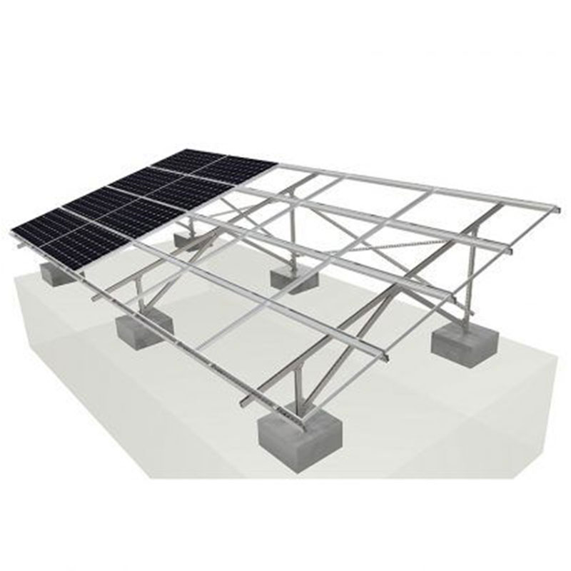 Carbon Steel Single Axis PV Ground Mounting System Structure